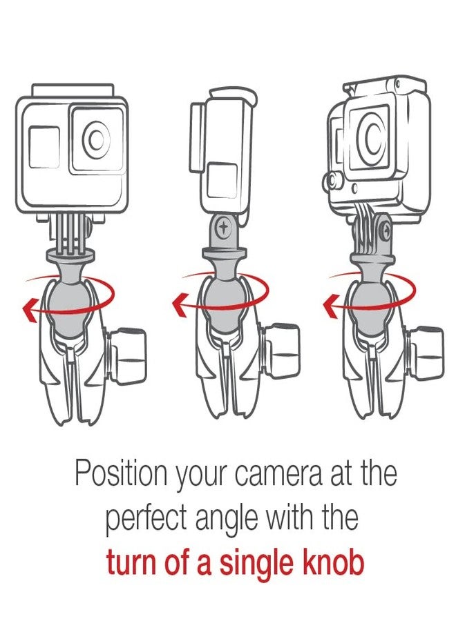 RAM Mounts Twist-Lock Suction Cup Mount with Universal Action Camera Adapter RAM-B-166-A-GOP1U - Image 5